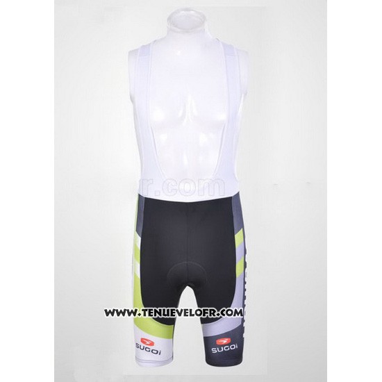 2011 Maillot Ciclismo Liquigas Cannondale Noir et Vert Manches Courtes et Cuissard
